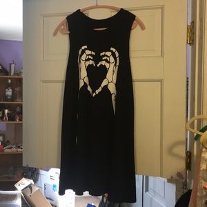 A Line Skeleton Arm Tagless Dress